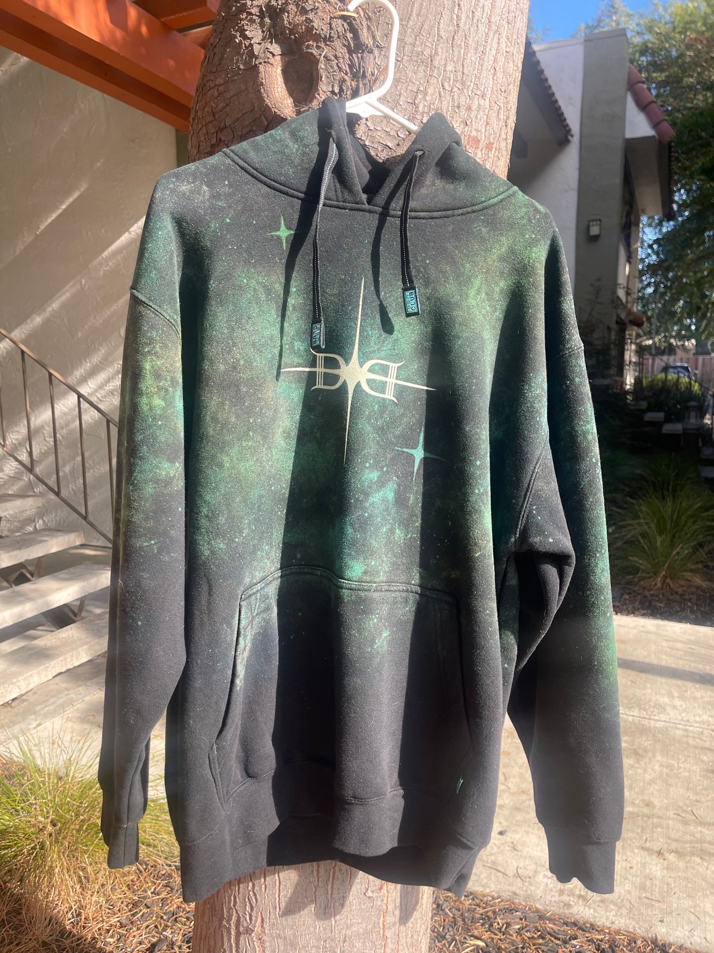 Galaxy - 2 Color - Custom Reverse Dyed, Glow Star Hoodie