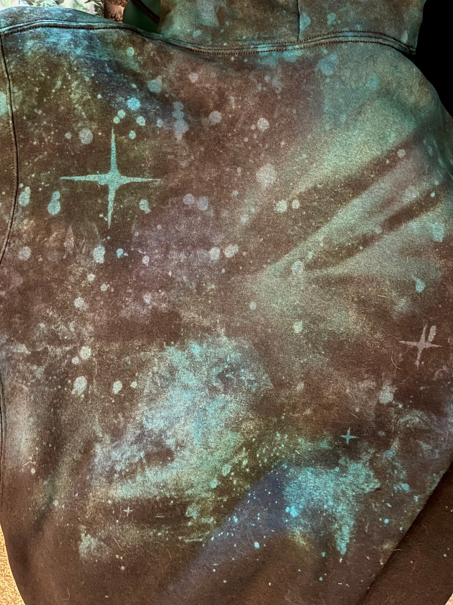 Galaxy - 2 Color - Custom Reverse Dyed, Glow Star Hoodie