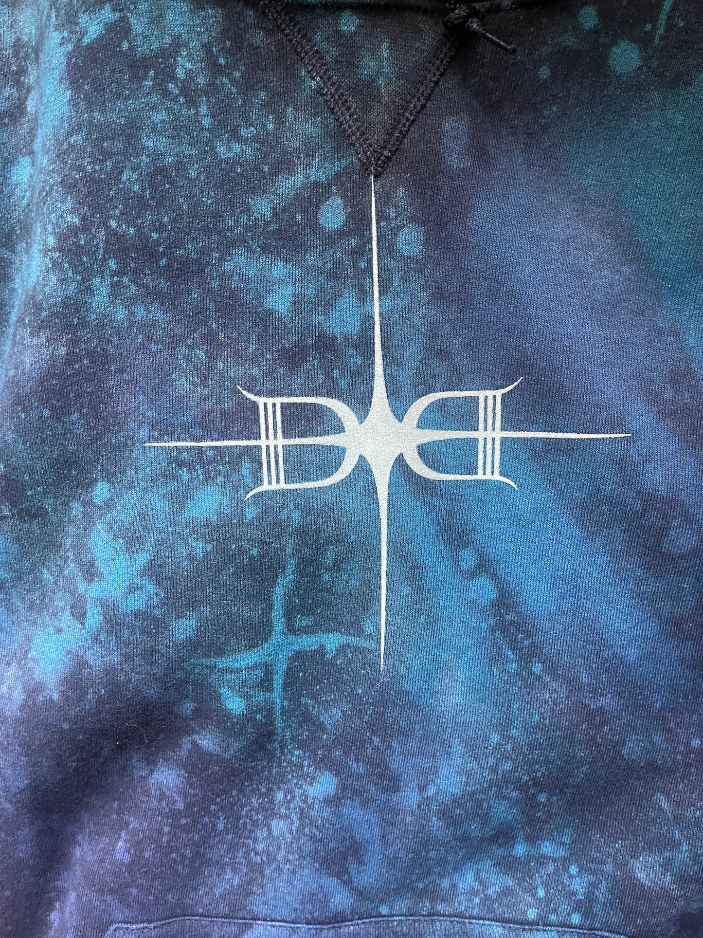 Galaxy - 2 Color - Custom Reverse Dyed, Glow Star Hoodie