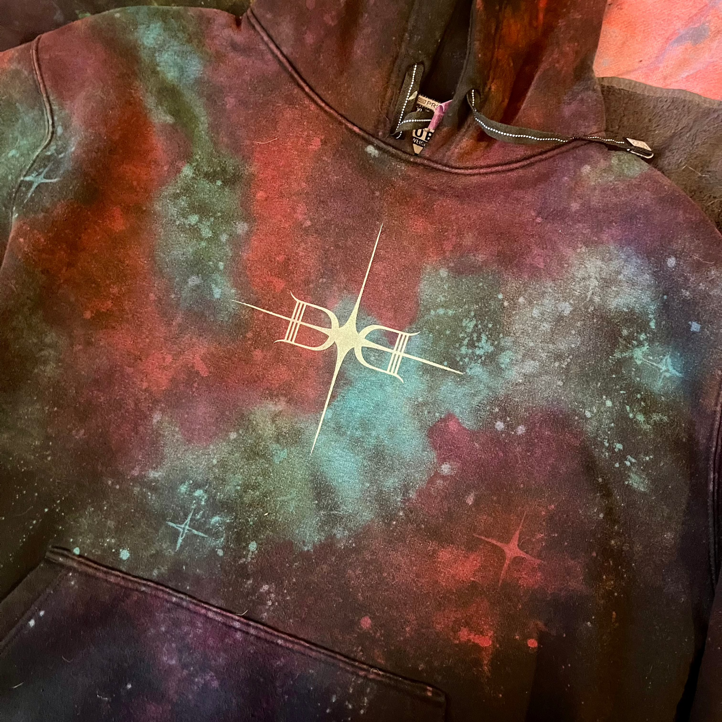 Galaxy - 3 Color - Custom Reverse Dyed, Glow Star Hoodie