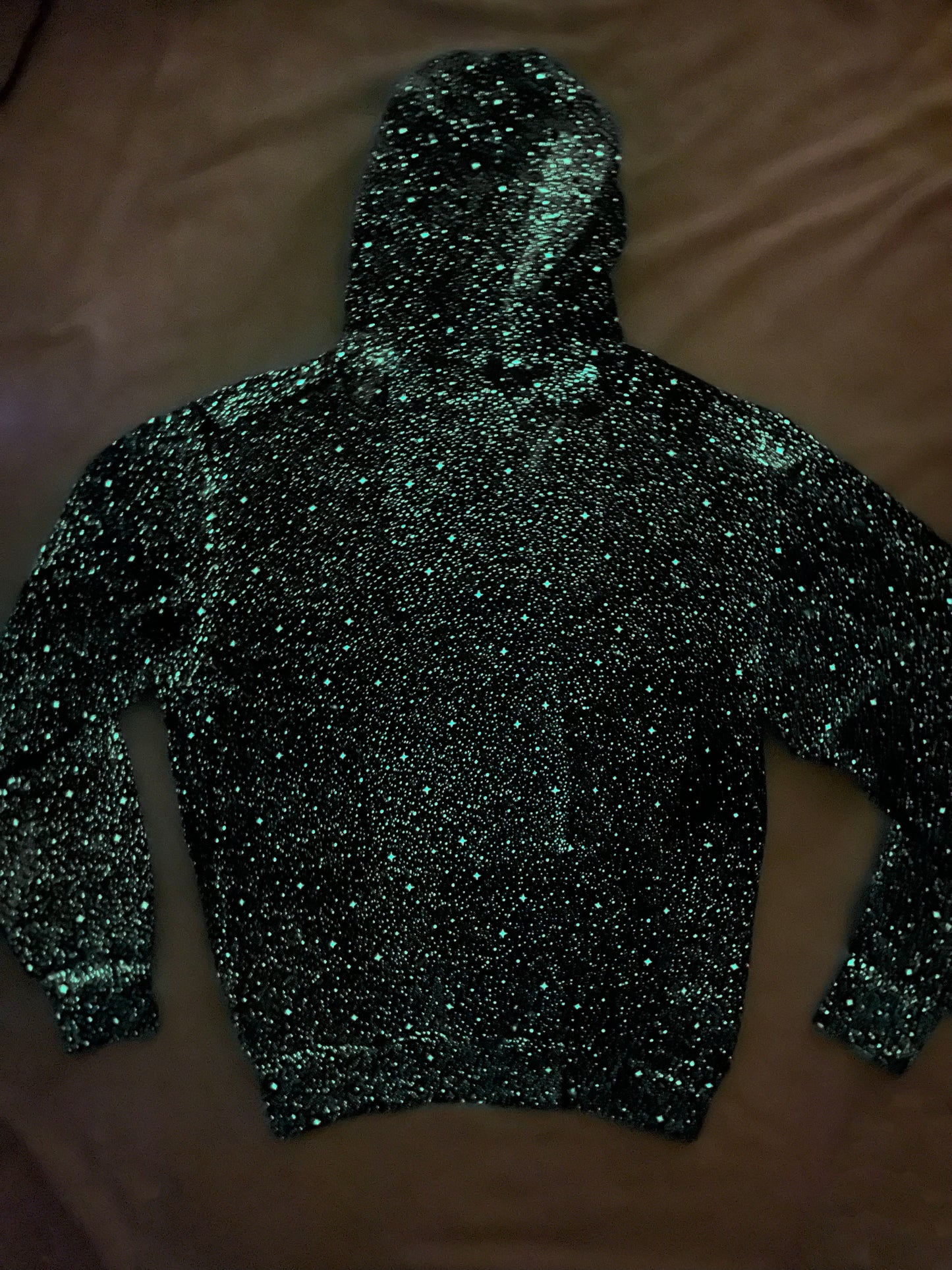 Spiral - 2 Color - Custom Reverse Dyed, Glow Star Hoodie