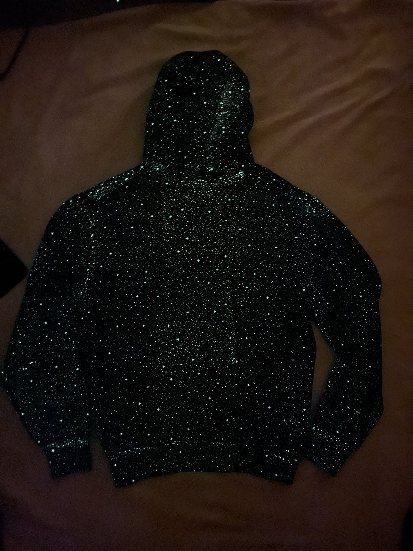 Galaxy - 3 Color - Custom Reverse Dyed, Glow Star Hoodie