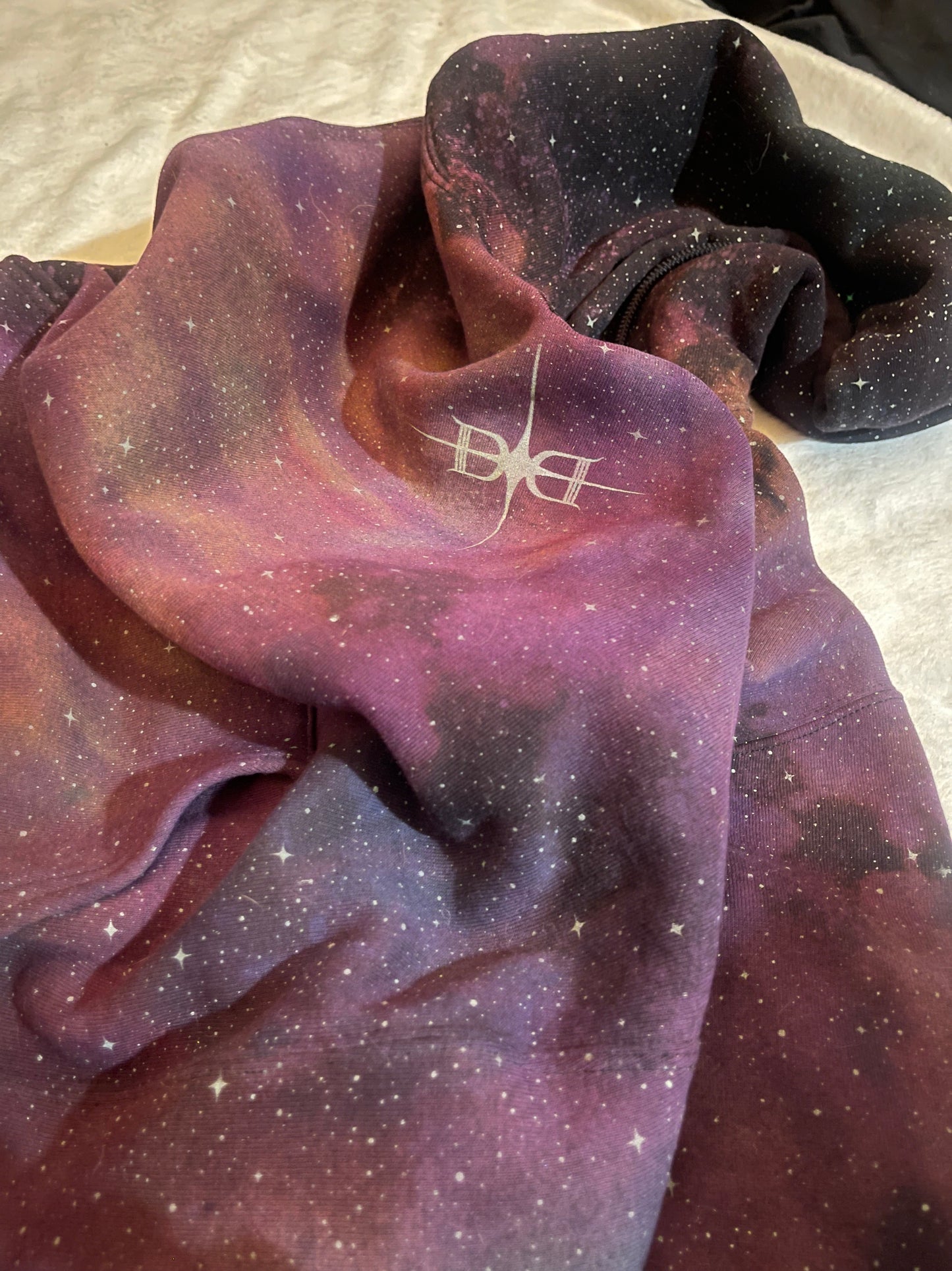 Spiral - 3 Color - Custom Reverse Dyed, Glow Star Hoodie