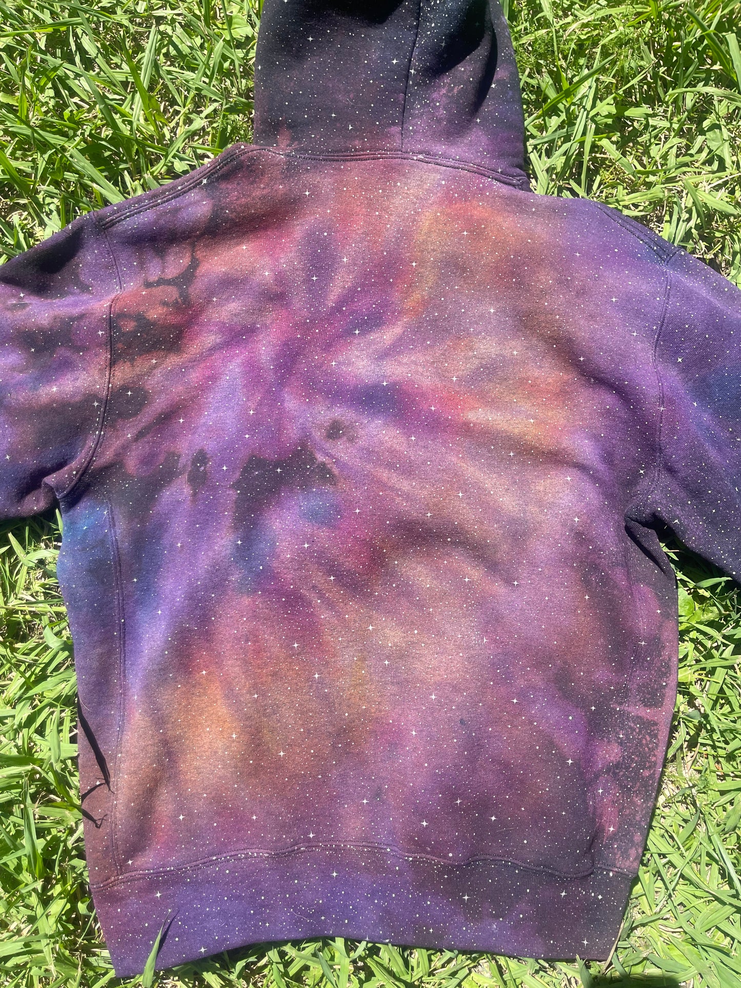 Spiral - 2 Color - Custom Reverse Dyed, Glow Star Hoodie