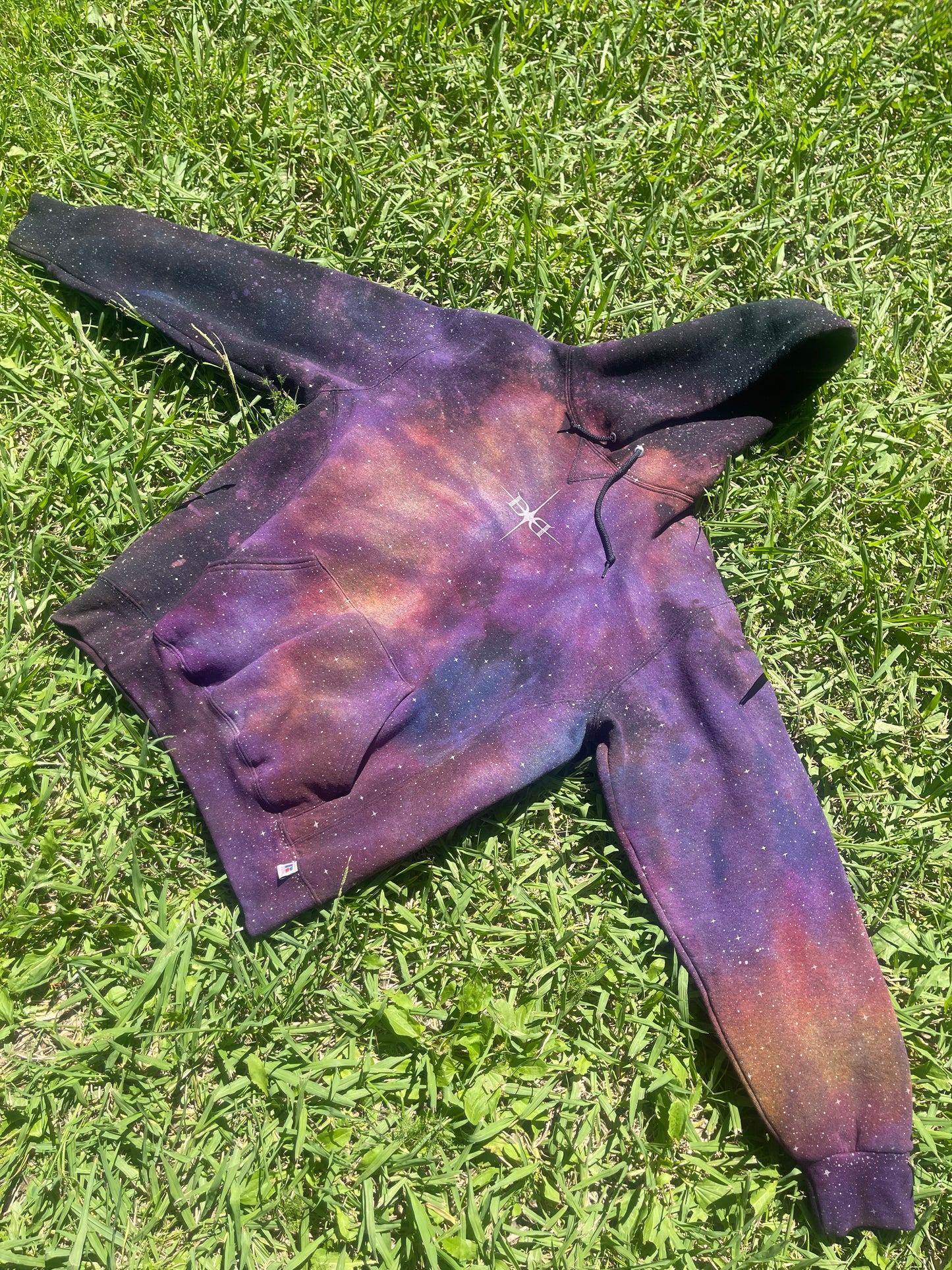 Spiral - 3 Color - Custom Reverse Dyed, Glow Star Hoodie