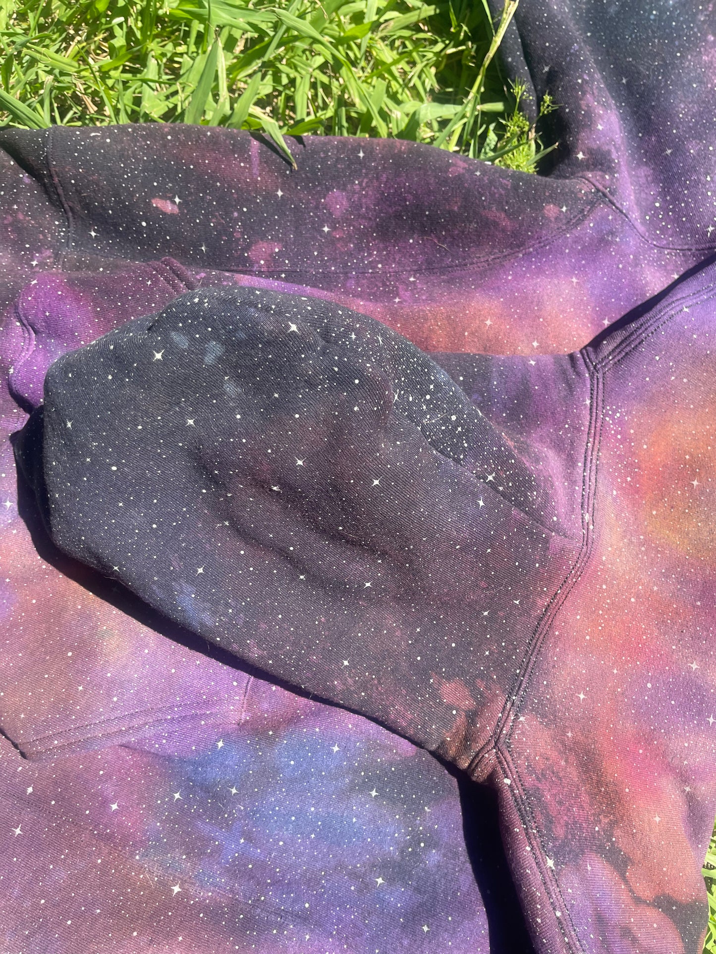 Spiral - 3 Color - Custom Reverse Dyed, Glow Star Hoodie