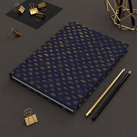 Gold Eyes on Blue Hardcover Notebook