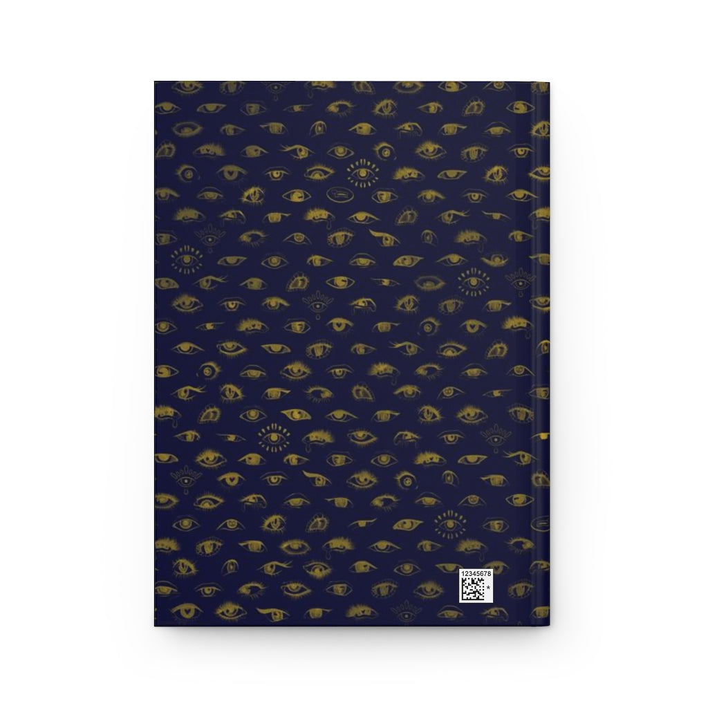 Gold Eyes on Blue Hardcover Notebook